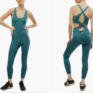 *NWT* FP Movement Back It Up Jumpsuit, DARK GREEN, Size Small